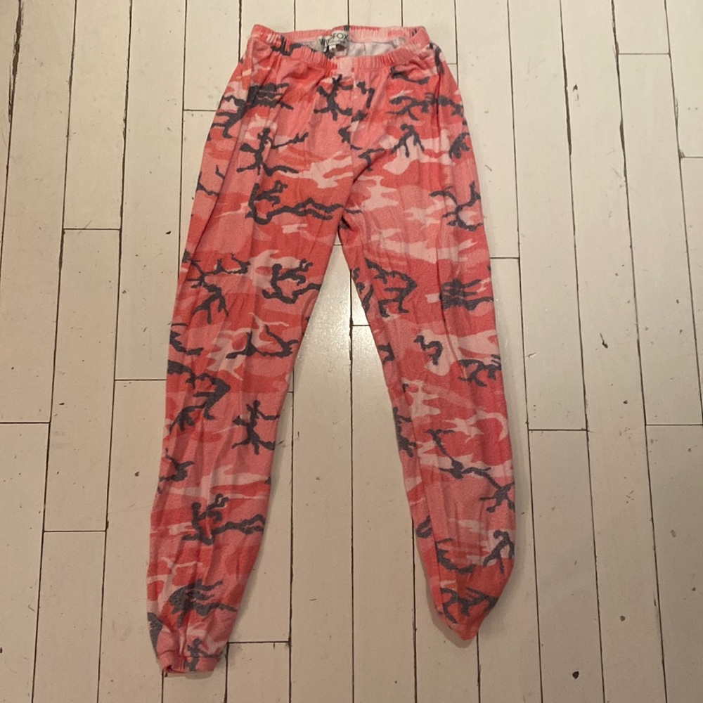 Wildfox pink camo sweatpants